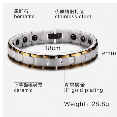JP Italian ceramic Titanium Bio Energy Bracelet B-54